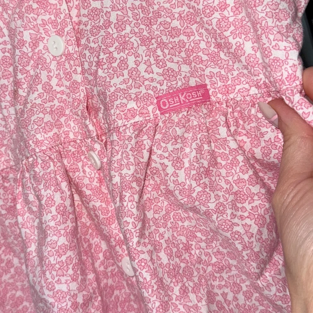 Vintage 90s Oshkosh B’Gosh bubble romper floral peterpan collar embroidered baby
